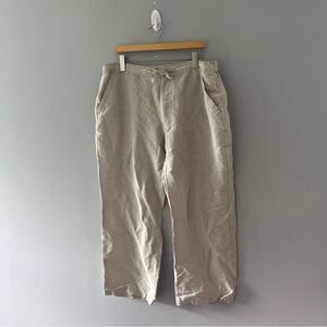 Cubavera High Rose Linen Pants Relaxed Fit Straight Leg Size XL